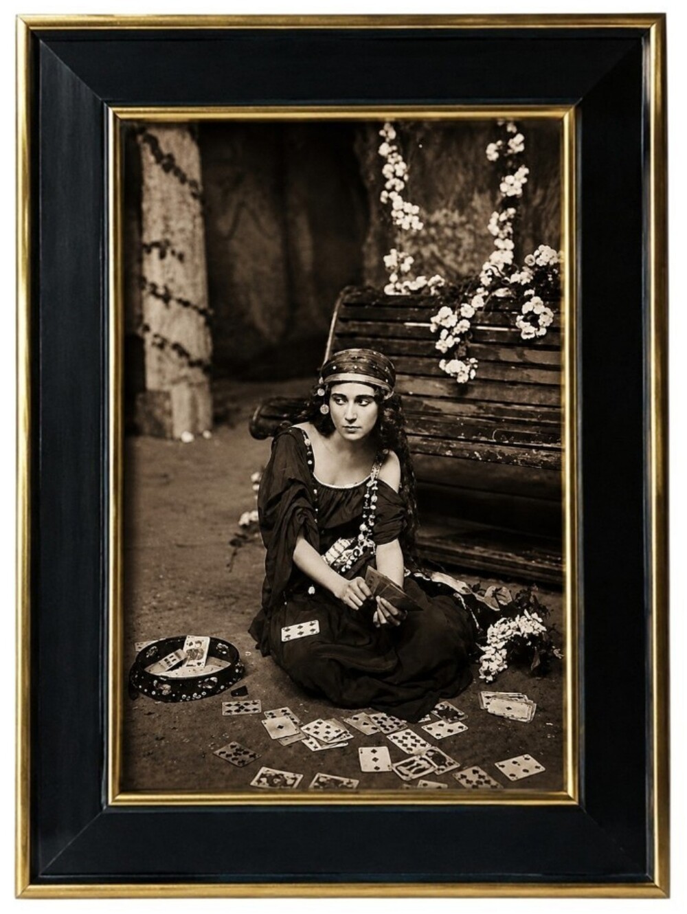 Vintage Gypsy Fortune Teller punk rock Gypsy spells Wiccan wicca Tarot Cards Art